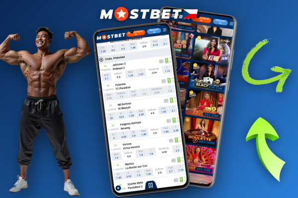 Uvítací bonus a pole pro promo kód při registraci v aplikaci Mostbet