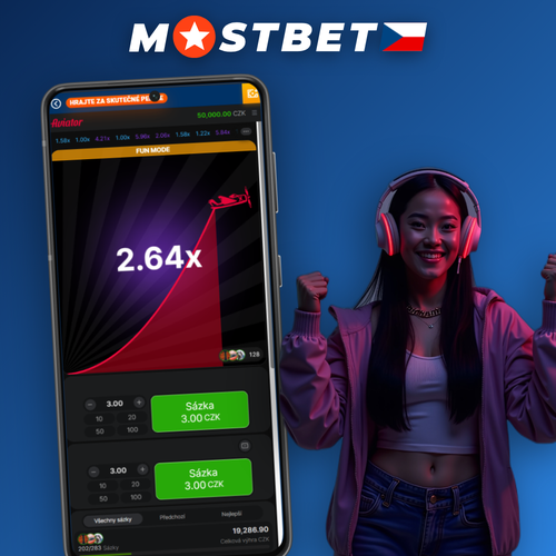 Mostbet Aviator crash hra s červeným letadlem a multiplikátorem 2.47x