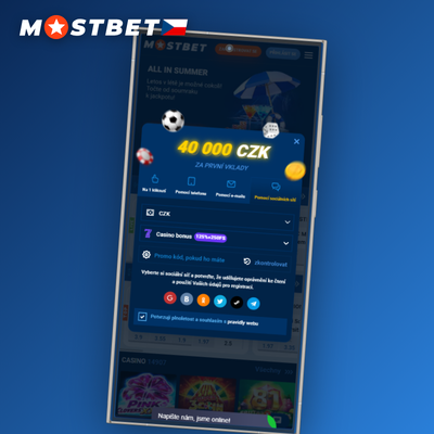 Registrace přes e-mail na Mostbet – zadejte adresu a potvrďte odkaz v e-mailu